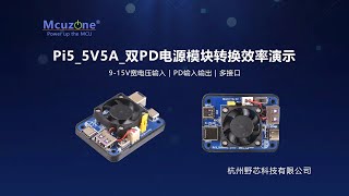 RPi5 5V5A PD电源模块转换效率演示，power efficiency of the 5V5A PD power module for the RPi 5 [upl. by Soiritos]