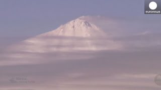 Rare footage Volcano quotBig Benquot erupts on remote Subantarctic island [upl. by Eilahtan]