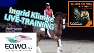 LIVETraining mit Ingrid Klimke EQUITANA 2017  EQWOtv [upl. by Nivel772]