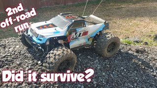 Team Associated Rival MT8 2nd 6s run wPower Hobby Belted Tires [upl. by Nohsyar]