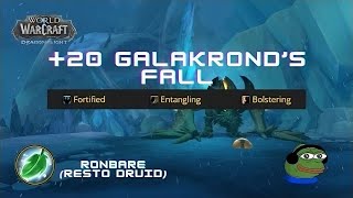 20 Galakronds Fall Mythic Plus Resto Druid Healing Gameplay POV Fortified Entangling Bolstering [upl. by Magnus]