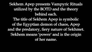 Sekhem Apep Typhonian Vampyre Magick [upl. by Anaher]