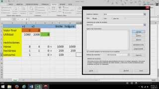 Resolviendo ejercicio de Programación Lineal en Excel 2013 usando Solver [upl. by Meredeth442]