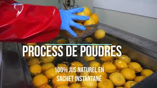 Poudre d’orange citrons agrumes lyophilisée production [upl. by Amling213]