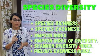 Species Diversity  Species Richness  Species Eveness  Different Diversity Index [upl. by Fanchon628]