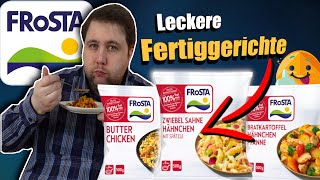 DREI Frosta Fertiggerichte probiert Butter Chicken Zwiebel Sahne Hähnchen Bratkartoffelpfanne 😲 [upl. by Eelrehpotsirhc]