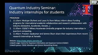 Quantum Industry Seminar Industry Internships for Students [upl. by Bible]