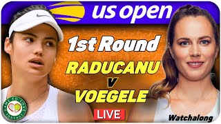 RADUCANU vs VOEGELE  US Open 2021  LIVE GTL Tennis Watchalong Stream [upl. by Ahsekyw]