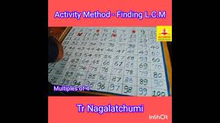 TRAINER NAGALATCHUMI  MATHS  FINDING LCM  ACTIVITY METHOD  ACHARIYA VILLIANUR [upl. by Ellekram]