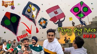 Flying Big Kites On Lohri 2023 In Amritsar  Kite Fight Fun Lohri Vlog [upl. by Horowitz]