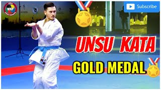 Unsu Kata⚡🥋 ‼️ Final Match Gold Medal🥇unsukata shotokankata wkf [upl. by Aerdnat]