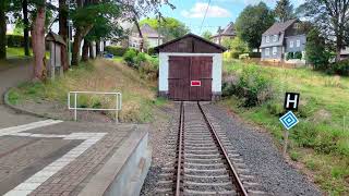 Führerstandsmitfahrt Oberweißbacher Bergbahn Flachstrecke [upl. by Acireh]