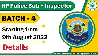 HP Police SubInspector Exam  Syllabus  Pattern  Strategy  CivilsTap Himachal [upl. by Siana25]