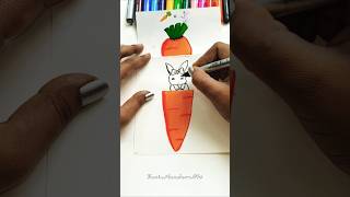 Creative art 🥕🐇 Carrot  Bunny youtubeshorts art craftivity trendingshorts viralshort amazing [upl. by Ticknor]