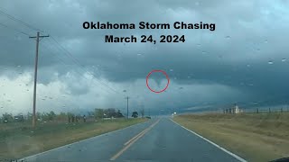 Another Funnel  Western Oklahoma Storm Chase March 24 2024  Elk City amp Ringwood [upl. by Babcock]