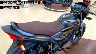 2024 Honda CB Shine 125 New Model  3 New Change  Digital Meter  Bluetooth  Price amp All Details [upl. by Ardnusal]