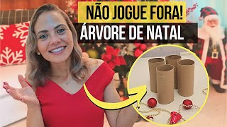 ÁRVORE DE NATAL COM ROLOS DE PAPEL HIGIÊNICO🎄 Faça Você Mesmo DECORAÇÃO DE NATAL ✨Do Lixo ao Luxo [upl. by Shumway266]