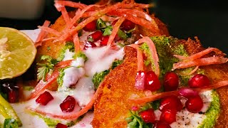 vrat ke aloo tikki new recipe 10 min me crispy amp tasty 😋😋Crispy Aloo Tikki Chaat shorts​ yummy [upl. by Yendor]