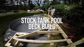 The Ultimate Stock Tank Pool  Deck Build [upl. by Goldfarb]