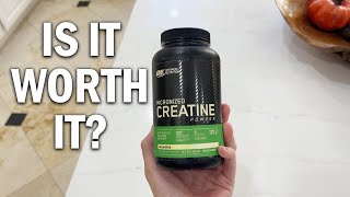 Optimum Nutrition Micronized Creatine Review  Is It Worth It [upl. by Enilraep359]