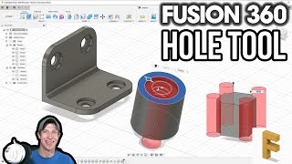 Autodesk Fusion 360 HOLE TOOL Tutorial [upl. by Idola]