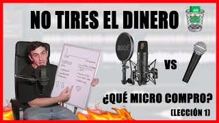 ¿Cuál es EL MEJOR MICRO para GRABAR VOCES o INSTRUMENTOS Curso de SONIDO GRATIS LECCION 1 [upl. by Ophelia]