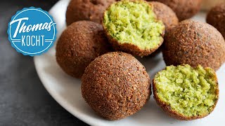 Falafel selber machen  frittiert gebraten oder im Backofen [upl. by Nolham]