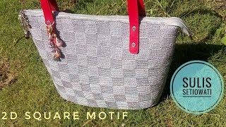 Crochet  how to make crochetbag  2d square motif [upl. by Hazel]