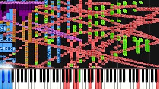 Tetris Theme  Impossible Piano Remix  Black MIDI [upl. by Ainoek]