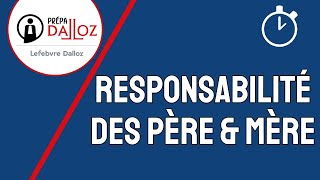 Responsabilité des Père et Mère  Responsabilité Civile [upl. by Mercie]