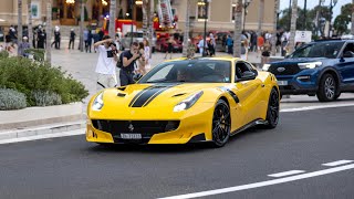 Supercars in Monaco 2021  VOL 6 Gemballa Mirage GT 688HS AMG GT Black Series SF90 F12 TDF [upl. by Nadnerb]