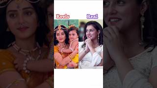 Radha krishna serial charactor reel vs real starbhrat radhekrishna radhe short shorts [upl. by Aimil]