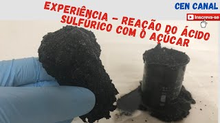 EXPERIÊNCIAREAÇÃO DO ÁCIDO SULFÚRICO COM O AÇÚCAR [upl. by Mayworm]