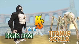 Kong 2021 Vs Titanus Scylla  Titan Tournament Arena S1E2  SPORE [upl. by Llenhoj]