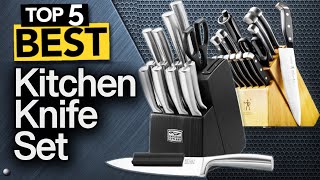 ✅ TOP 5 Best Kitchen Knife Block Set  Today’s Top Picks [upl. by Rutra]