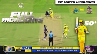 IPL 2022CSK vs KKR 1st Match Highlights Match 01 MS Dhoni 50 Today Full Highlights  KKR Won [upl. by Anialahs]