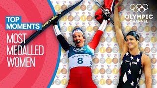 Most Decorated Women at the Olympic Games  Top Moments [upl. by Yuhas]