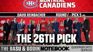 What should the Canadiens do with the 26th overall pick  The Basu amp Godin Notebook [upl. by Ames851]