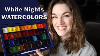 White Nights professional WATERCOLOR paints  Lets try these out [upl. by Irving15]