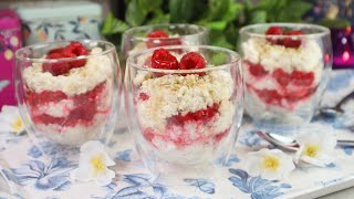 Cranachan  traditional Scottish dessert with raspberries and a dash of whisky [upl. by Nhojleahcim]