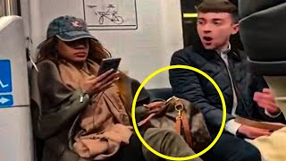 Woman Refuses To Take Bag Off Seat Gets Taught Lesson [upl. by Ellery145]