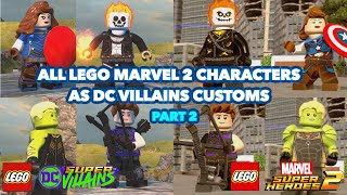 ALL LEGO Marvel 2 Custom Characters in DC Supervillains PART 2 [upl. by Llemij]