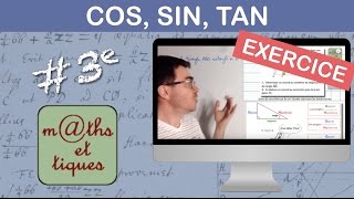 EXERCICE  Calculer un angle et une longueur à laide de cos sin ou tan 1  Troisième [upl. by Placia]