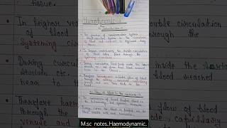 Topic is HaemodynamicMsc noteszoology scienceyoutube shorts [upl. by Canute658]