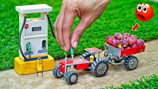 Tractor making petrol pump station A to Z process science projectdiy tractor home made feul station [upl. by Pru]