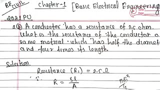 Resistance amp ResistivityCoefficient of temperature rise and fall 2021PU Basic Electrical Eng [upl. by Enyt679]