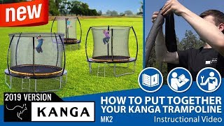 Kanga UK Trampoline MK2  Assembly Instructions 2019 [upl. by Siraved]