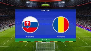 SŁOWACJA  RUMUNIA EURO 2024  SYMULACJA skrót [upl. by Brooks]