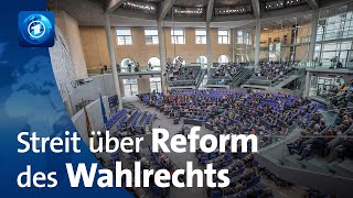 Wahlrechtsreform Darüber streiten die Parteien im Bundestag [upl. by Syned]