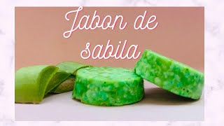 Jabón CICATRIZANTE para el ACNÉ  RECETA de jabón con sábila  aloe vera PASO A PASO [upl. by Aiyot]